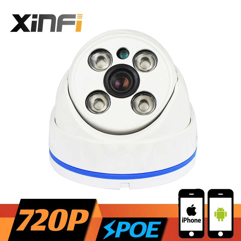

XINFI HD 720P POE camera 1.0 MP night vision Outdoor/Indoor Waterproof network CCTV IP camera P2P ONVIF 2.0 PC&Phone remote view