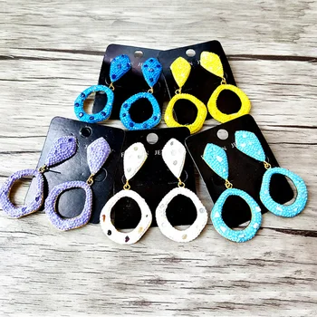 

5Pairs multicolour Stone Crystal Pave Dangle earrings,handcrafted Women jewelry earring ER801