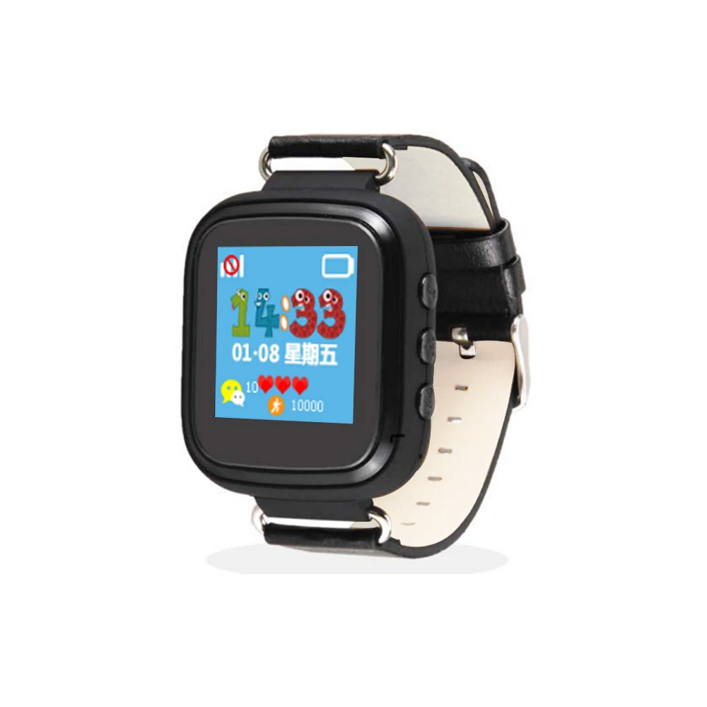 Hot GPS Tracker Watch for Kids Safe GPS Watch Q80 black smart Wristwatch SOS Call Finder