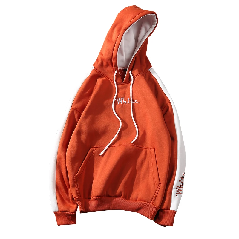 

2018 Autumn Winter White Hoodies Men Sweatshirts Hooded Casual male/Women Street wear Hip Hop Fashion Long Sleeve Warm Pullover