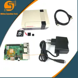 Raspberry Pi 3 NESPi чехол + Raspberry Pi 3B + плюс + вентилятор + мощность + HDMI кабель для Raspberry Pi 3B +/3B модуль + бесплатная доставка