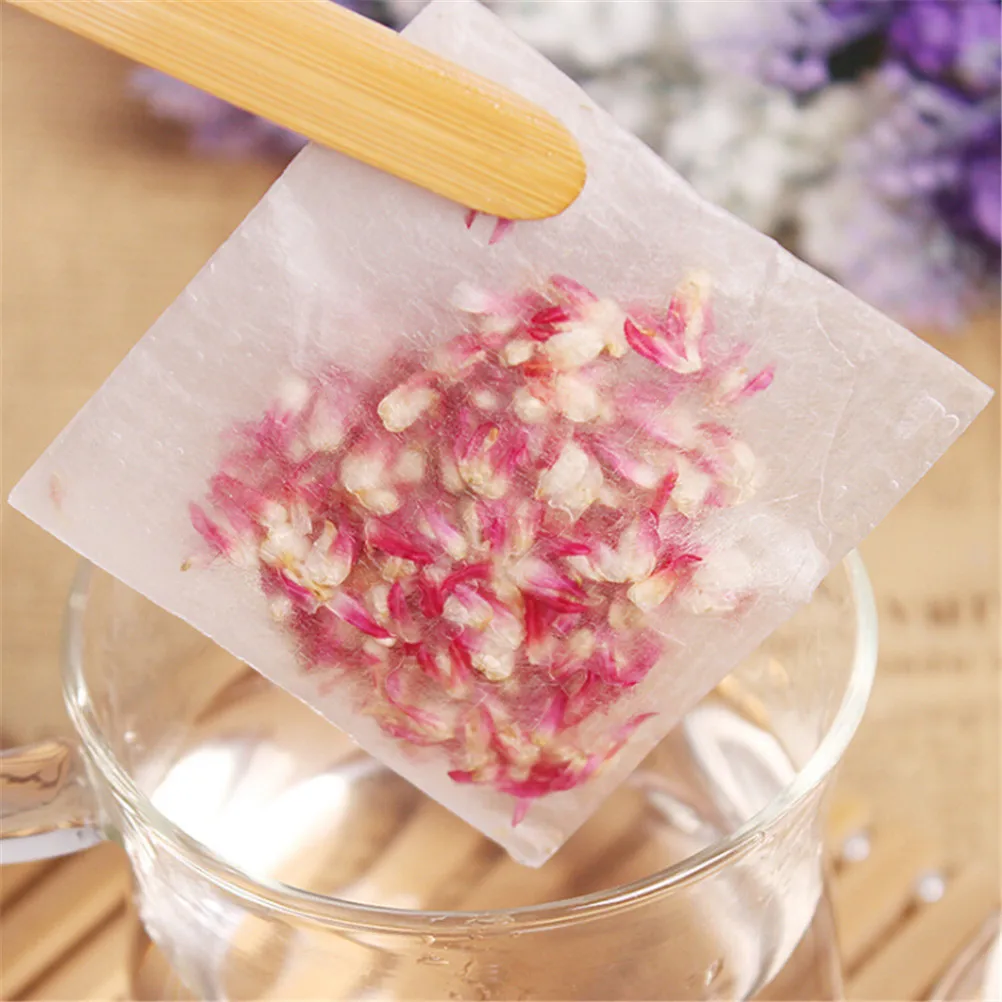 100 Pcs/lot Empty Paper Tea Bags Heat Seal Filter Paper Herb Loose Disposable Tea Bags infuser Strainer 7*10CM