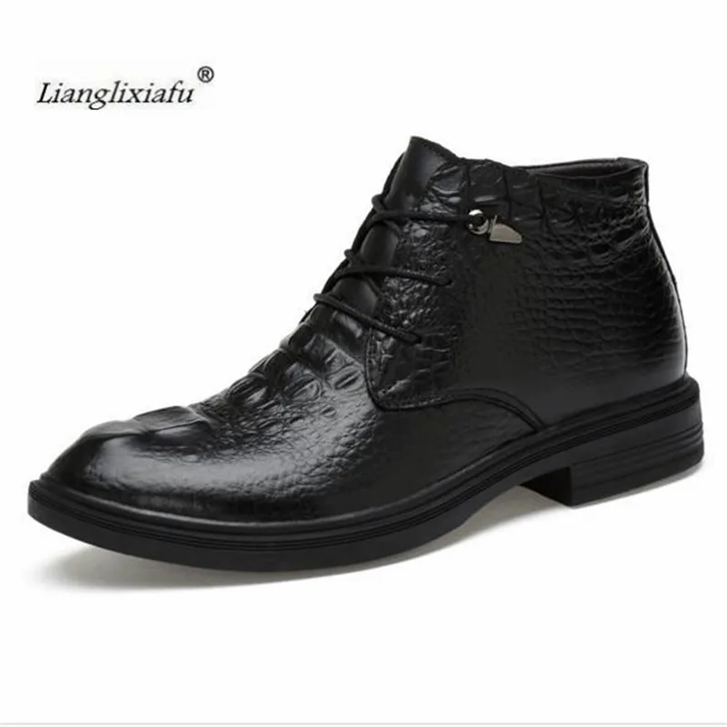 Montanha Dos Llxf 47 Botas Apontado Livre Plus Frete Genuíno Chaussure Couro Sapatos Casa De 35 Inverno Preto Homens Ar 48 2017 Dedo Ao Grátis ww70qpr