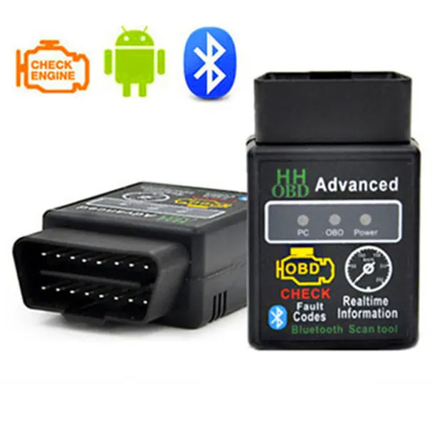

HH OBD MINI Diagnostic Tool ELM327V2.1 Black Bluetooth OBD2 Car CAN Wireless Adapter Scanner TORQUE ANDROID Free Shipping