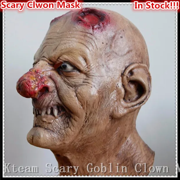 

Halloween Party Cosplay Realistic Latex Rubber Full Face Scary custom printed surgical Big Nose Monster Transformer Masks Latex