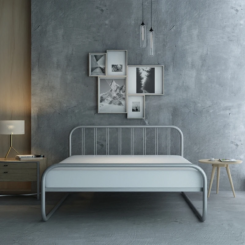 Modern simple 1.2m 1.5m 1.8m single double iron bed Modern simple 1.2m 1.5m 1.8m single double iron bed