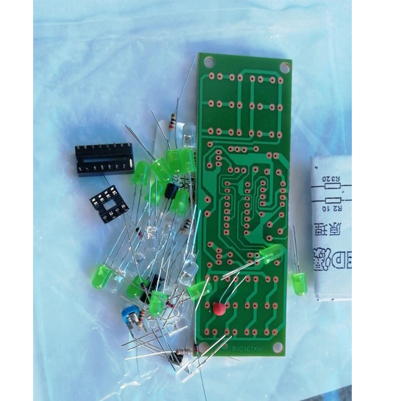 NE555 + CD4017 Red Green Double Color Flashing Lights Board Kit Strobe