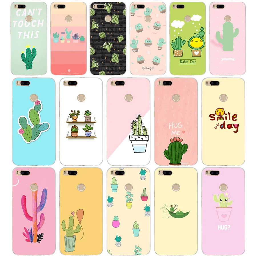 

260WE The cactus Soft Silicone Tpu Cover phone Case for xiaomi redmi 4A 4X note 4 4x mi A1 A2 lite