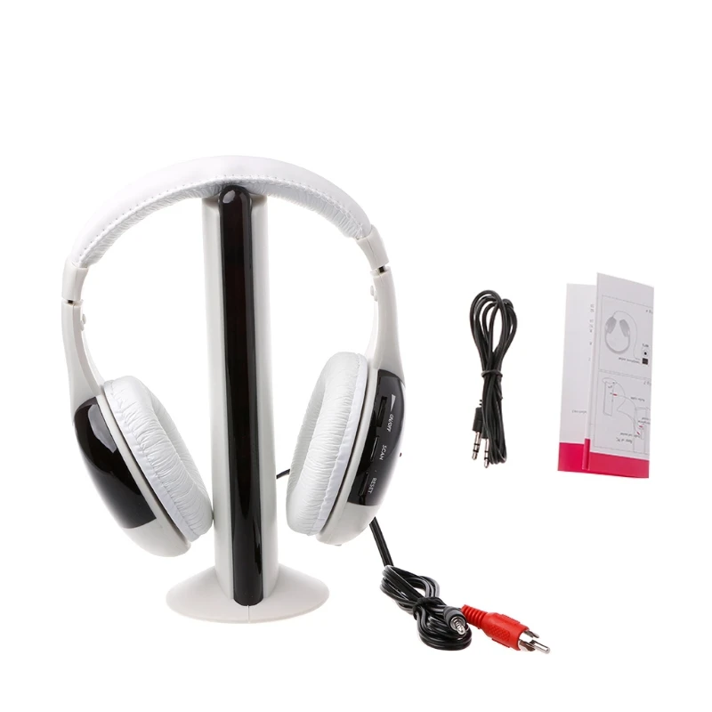 Новая Hi Fi беспроводная гарнитура 5 в 1 наушники для телевизора DVD MP3 ПК