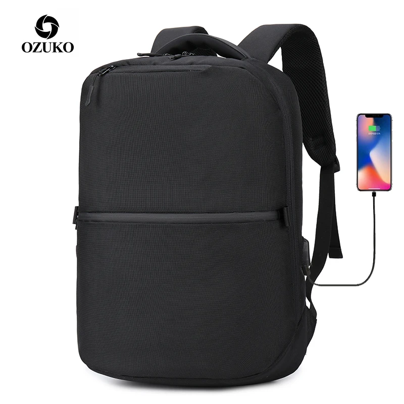 

OZUKO Anti theft 15.6" Laptop Backpack Waterproof Oxford Men Backpacks USB Male Fashion Travel Bags Teenager Schoolbag Mochila