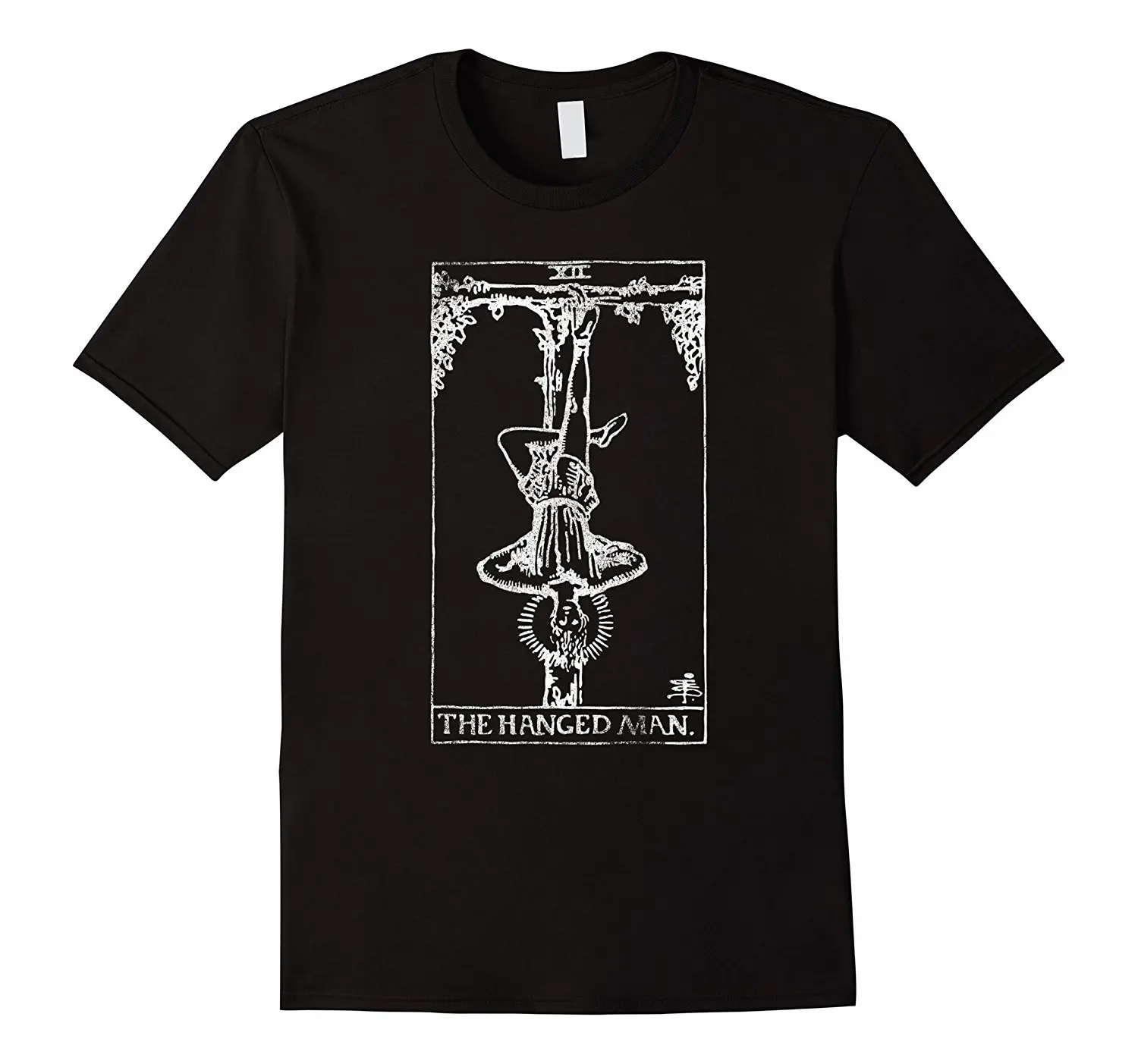 

The Hanged Man Tarot Card XII T-Shirt (Vintage Design) Short Sleeves New Fashion T Shirt Men Clothing Summer Short Sleeve Cotton