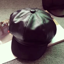 Меттинг joura PU кожа восьмиугольная кепка восьмиклинка Ретро литературный Женская Бейсболка для отдыха шляпа аксессуары