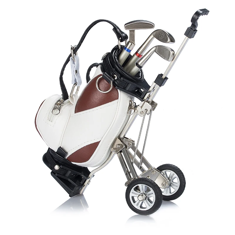 bilder für Original Golf Stifte mit Golftaschenhalter, Desktop Golf Trolley Pens Halter, Miniatur golf caddy mit metall stifte und taschenhalter bilder für Original Golf Stifte mit Golftaschenhalter, Desktop Golf Trolley Pens Halter, Miniatur golf caddy mit metall stifte und taschenhalter