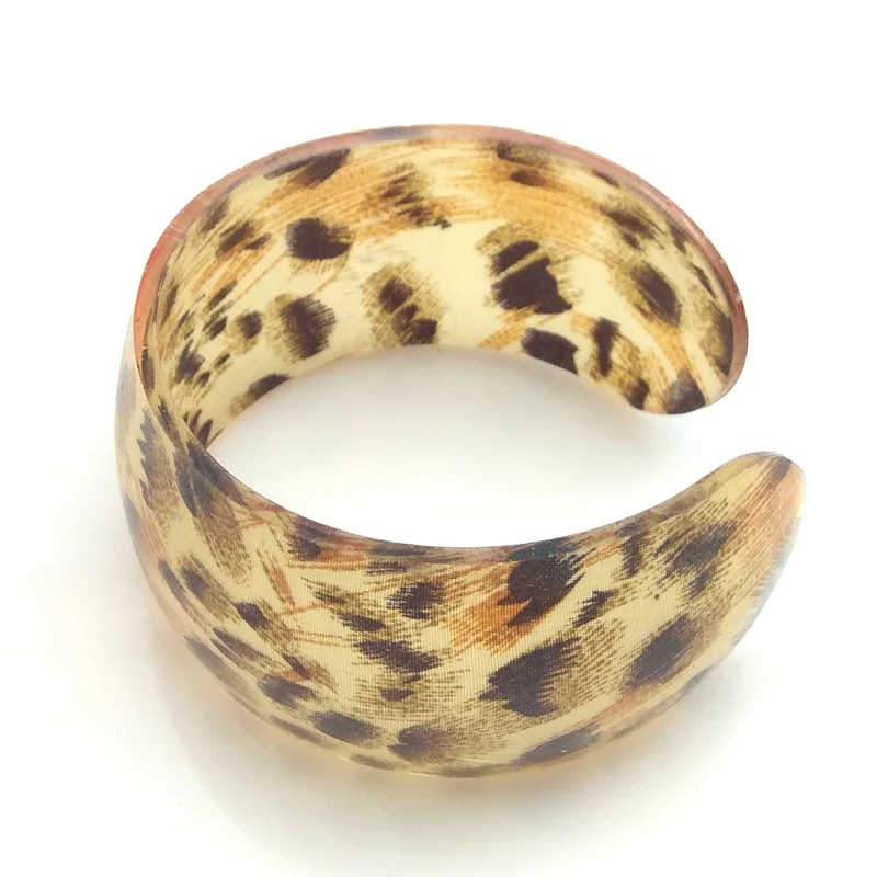 24pcs/pack Leopard Plastic Bangle, Wholesale Fashion Jewelry Bangle, Acrylic Big Bangle 5