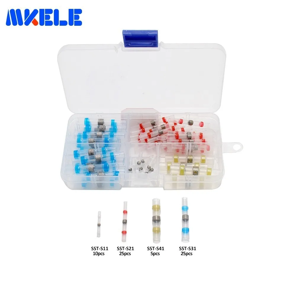 

Free Shipping Crimp Terminals Set Kits 65pcs/Box GP-H004 Heat Shrink Solder Sleeve Terminals Crimp Connector Spade Makerele
