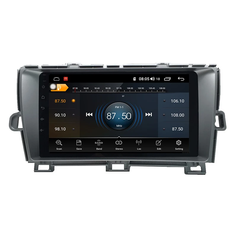 Sale RHD Prius 2din Car dvd gps Android 9.0 8-core  car radio GPS navigation for TOYOTA Prius RHD 5