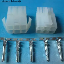 Shhworldsea 10 комплектов L6.2-6P 6 порт 6 изоляционный контактный зажим для 6,2 мм Шаг электрический провод разъем Наборы Мужской Женский Разъем для автомобиля