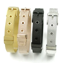 AMUMIU новая мода высокое качество 4 цвета выбрать браслет из нержавеющей стали 21 см* 10 мм Ювелирные изделия для мужчин женщин Рождественский подарок HB1138