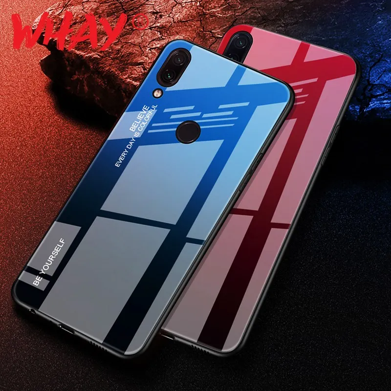 

Glass Case For Xiaomi Redmi Note 7 6 5 Pro 6A 5 Plus Cover Xiomi Phone Case For Xiaomi Mi 8 A2 Lite 9 SE A1 Max 3 Pocophone F1