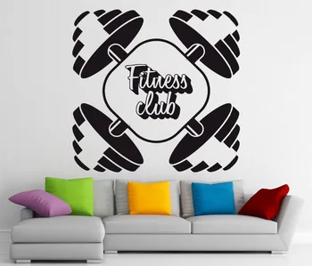 

Fitness Club Logo Wall Decal Gym Sports Vinyl Sticker Art Decor Mural Plastic XUPC for Furniture Window Pattern Modern