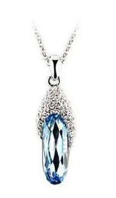 

2013 New Arrival Hot Sell Fashion Wine With gem Slippers Pendant Necklace N297