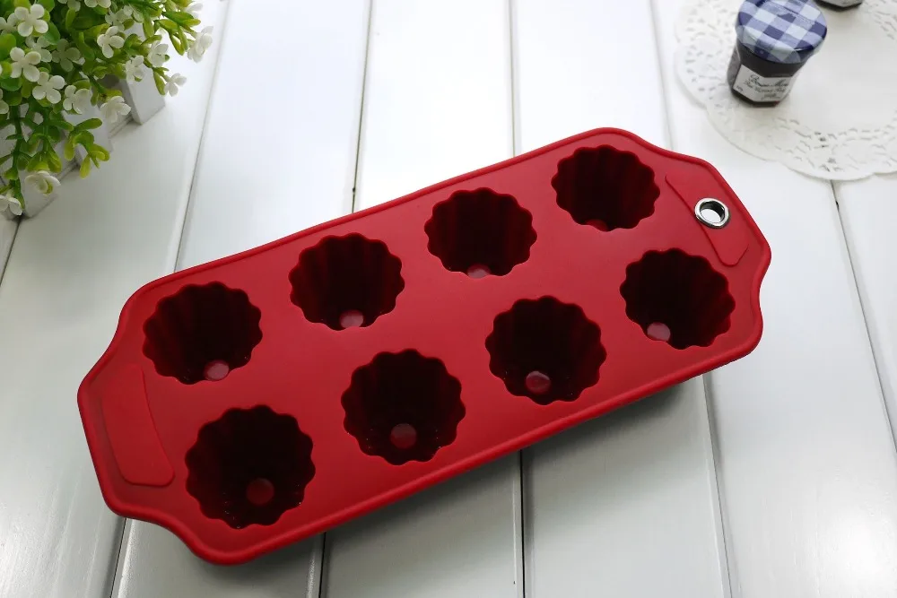 DIY handmade cake molds 8 canneles Cup Cake Mold 3D Silicone Cake Mold