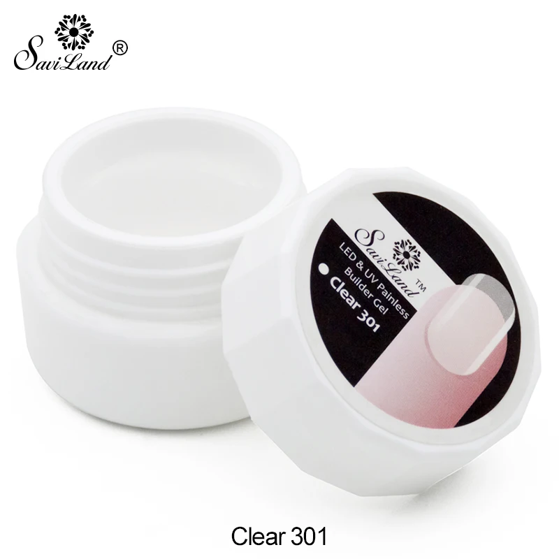 

Saviland Nail Extension Gel Pink Nail Builder Gel LED UV Lamp for Nails Manicure Carved Tips Glue Transparent Nail Extension Gel
