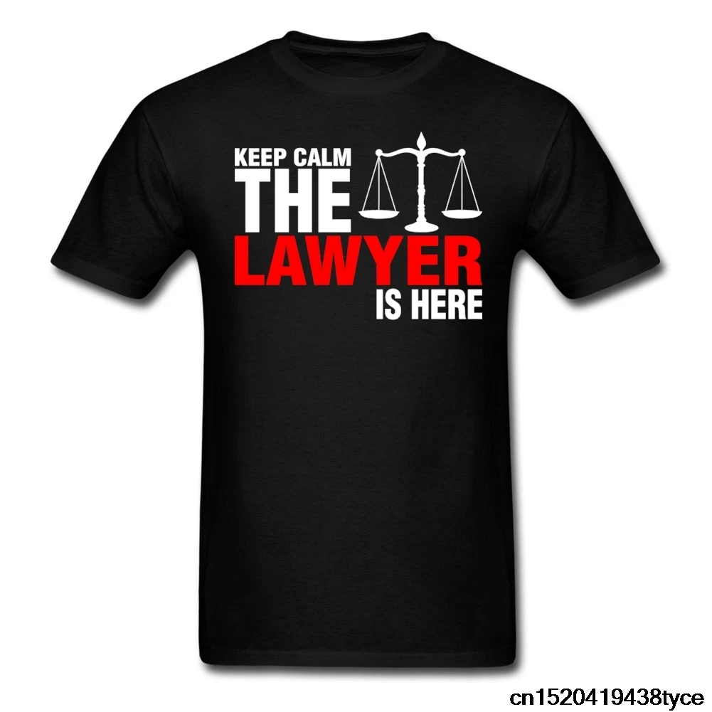 Возьмите 3XL Keep Calm адвокат здесь для Для мужчин футболка рубашка Повседневное