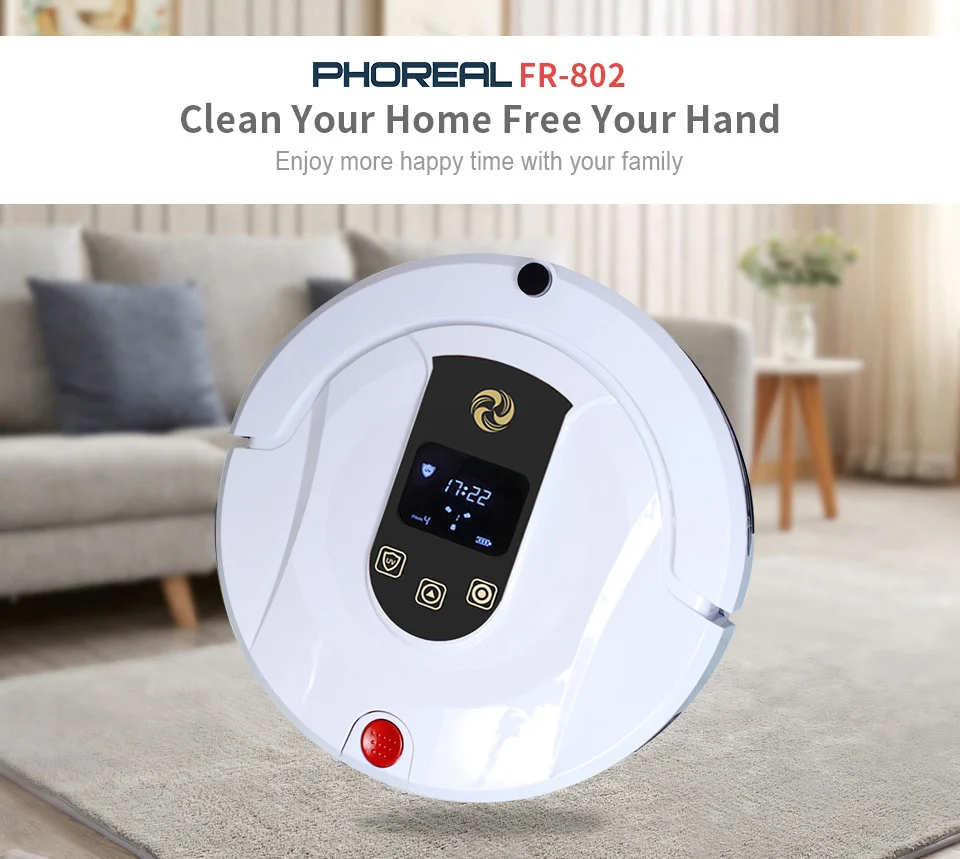 PhoReal 1200 PA умный робот пылесос для дома сухой мокрой воды моющий робот