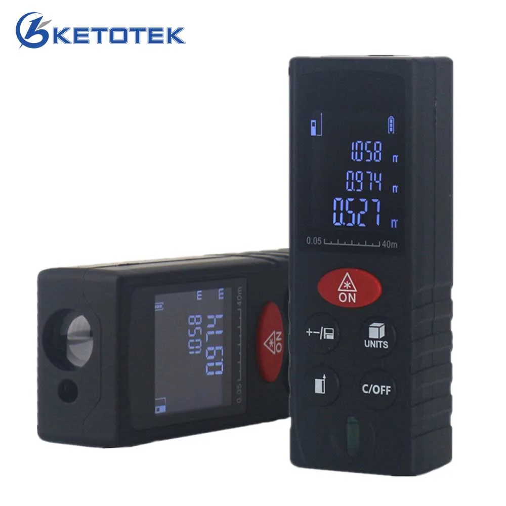 

New Digital Laser Distance Meter 40m 60m 80m 100m Laser Rangefinder Level Area Volume Measuring Gauge diastimeter tape measure