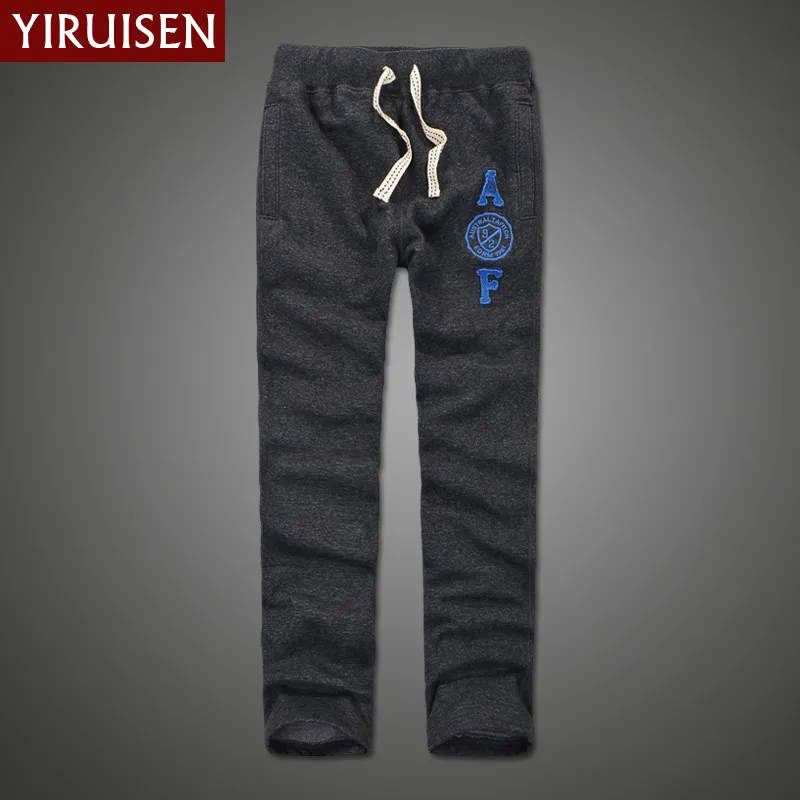 20 Цвета YiRuiSen Брендовые мужские флис плотный пот Штаны теплые Штаны для Зима Мода шнурок тренировочные штаны