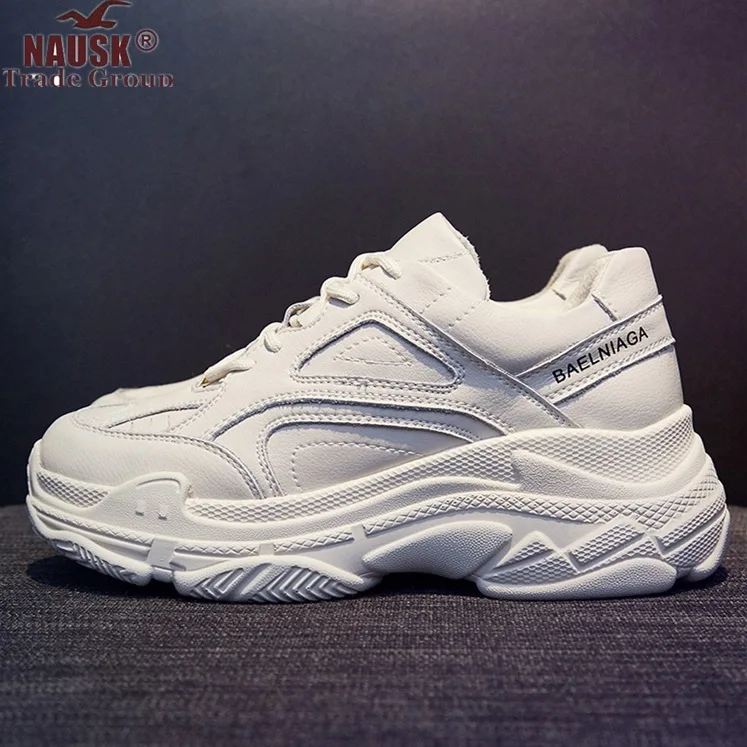 

NAUSK 2019 Sneakers Women Trendy Chunky Dad Shoe Laces Platform Shoes New Color Matching Camouflage Sneakers Chaussures