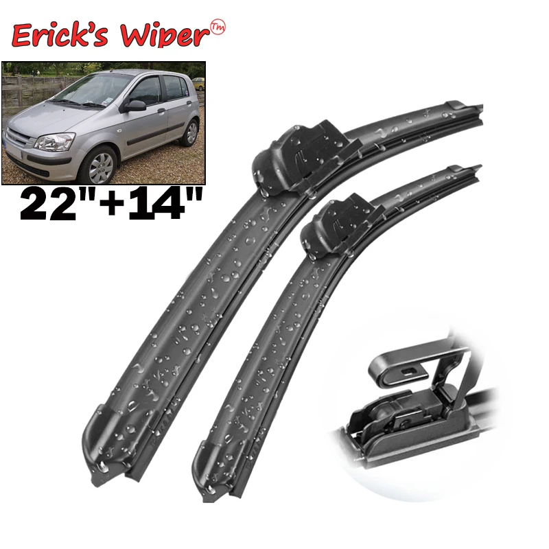 

Erick's Wiper LHD Front Wiper Blades For Hyundai Getz 2002 - 2009 Windshield Windscreen Front Window 22"+14"
