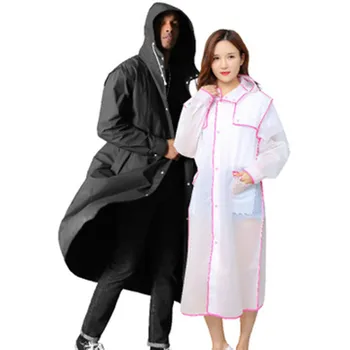 

long raincoat women men waterproof hooded rain ponchos jacket rainwear chubasquero mujer