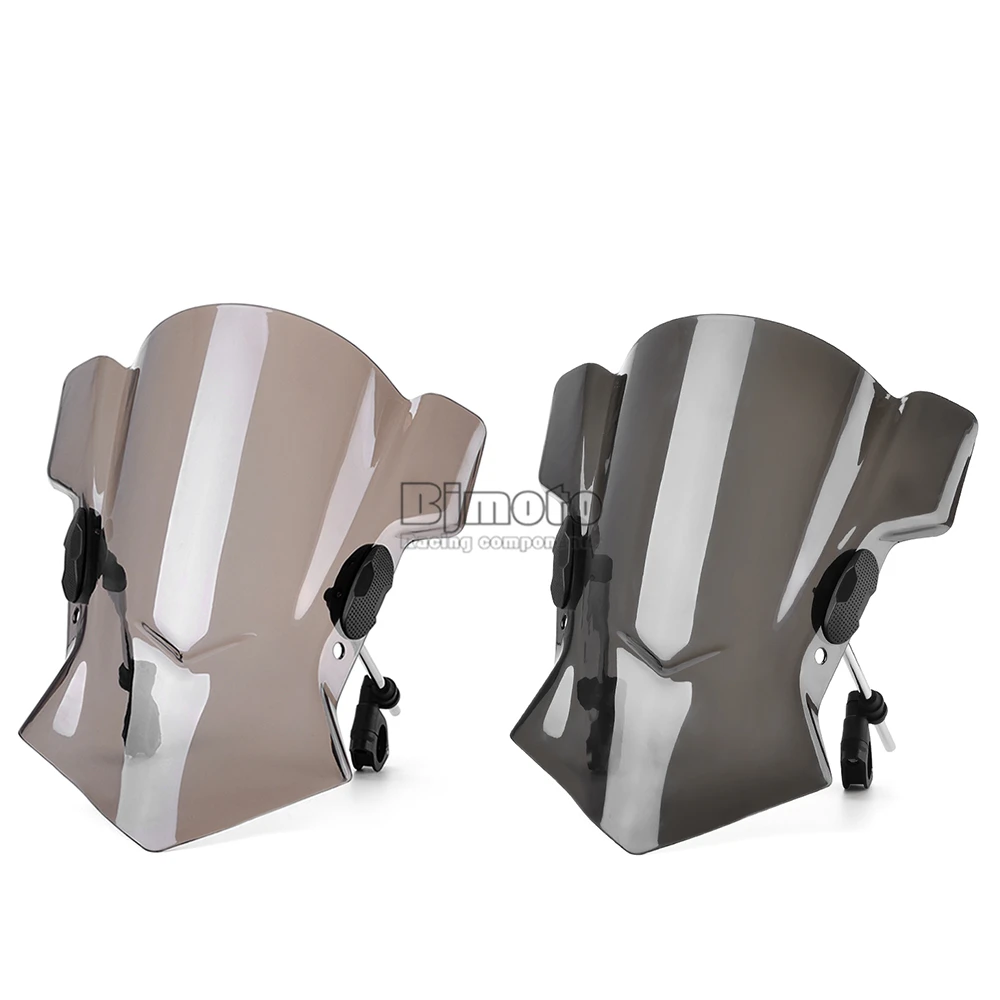 Universal Motorcycle Windshield Street Bike Windscreen For 22mm 25mm 28mm Handlebar Motorbikes (2)