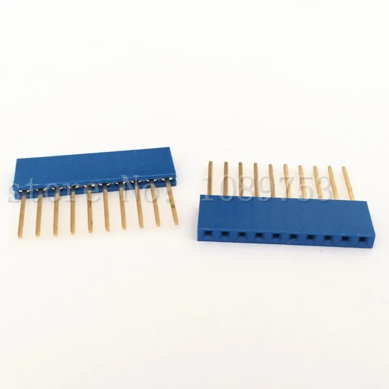 

20Pcs 10Pin Female Tall Stackable Header Connector Socket For Arduino Shield Blue