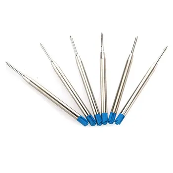 

6 ballpoint pen refills 10 cm blue large refill refills