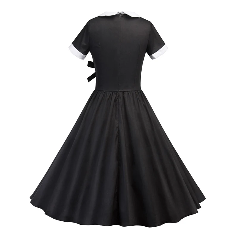 Oten женский популярный товар летняя модная одежда короткий рукав v-образный вырез винтажное Ретро 50 s 60 s рокабилли в стиле пин-ап расклешенное платье