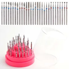 30 шт./компл. набор сверл с алмазным напылением электрический прибор для фрезерования педикюр машина для сушки ногтей дрель вспомогательное оборудование маникюрных инструментов