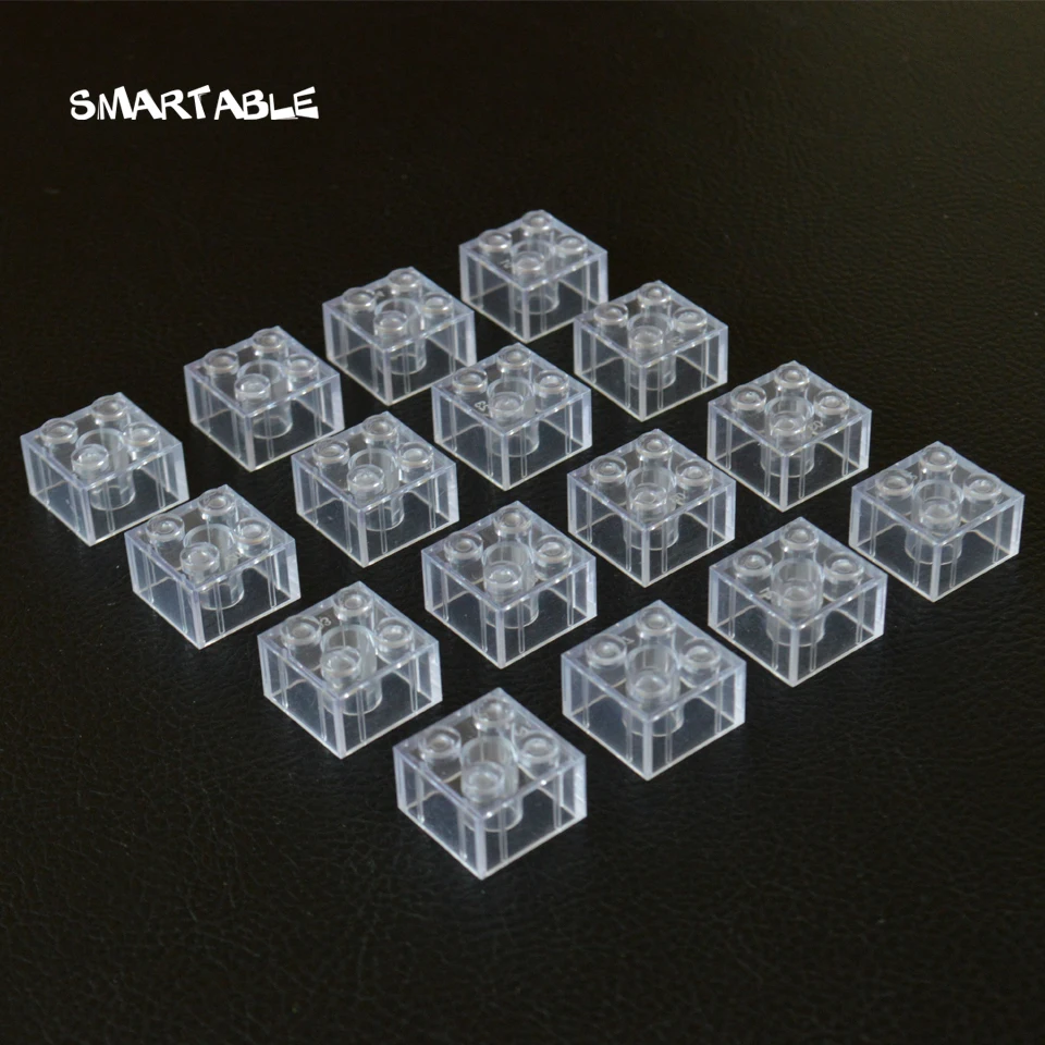 

Smartable Transparent Clear Brick 2x2 Building Blocks DIY Creative Toys For Children Compatible Legoing 3003 Toys 83pcs/lot Gift