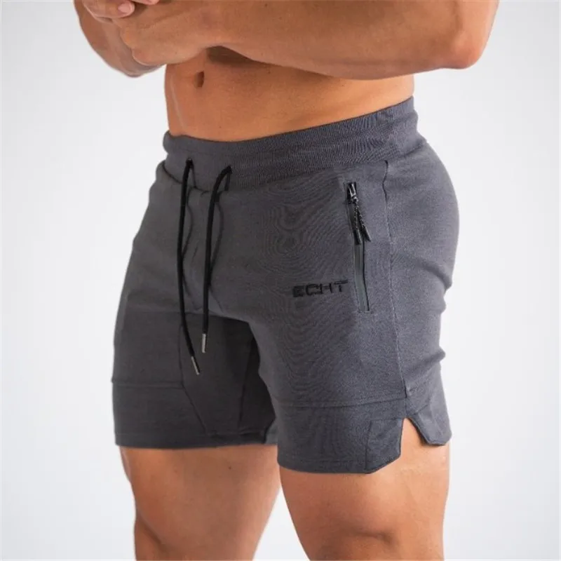 High Quality Brand New Men Casual Shorts white Straight Shorts Male Fitness Fashion Bodybuilding Shorts Brand Trend Menswear2019