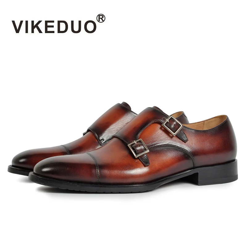 Vikeduo zapatos de monje hechos a mano para hombre, traje de cuero para fiesta, boda, moda de lujo, 2018|shoes designer|shoes fashionshoes dress shoe - AliExpress