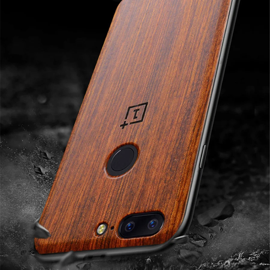 Funda Oneplus 5 t Boogic Original de madera Real funda Oneplus 6 Rosewood TPU a prueba de golpes carcasa trasera teléfono One plus 6 funda