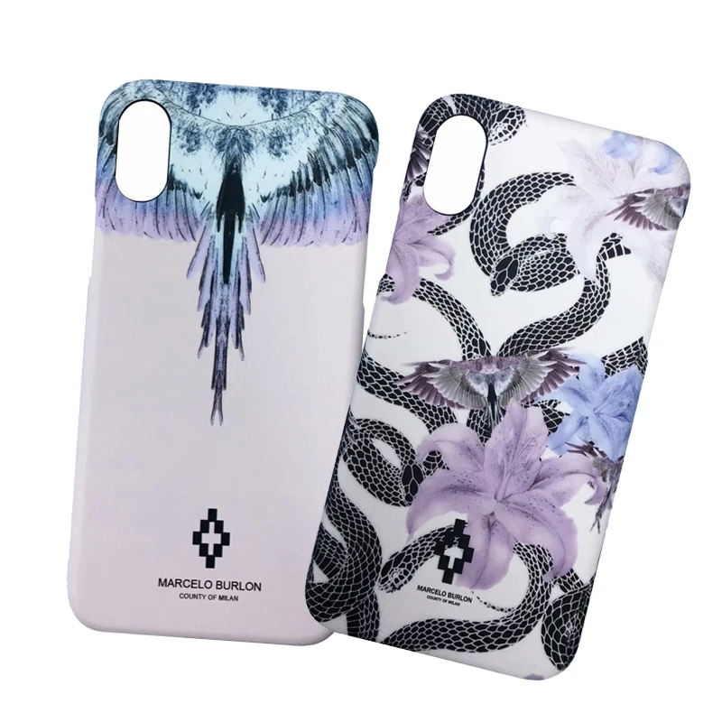 Marcelo Burlon Cover For iPhone 78X66S6Plus7 Plus PC Case Hard Plastic Animal Funda For iPhone 78X Snake Marcelo Case    (6)