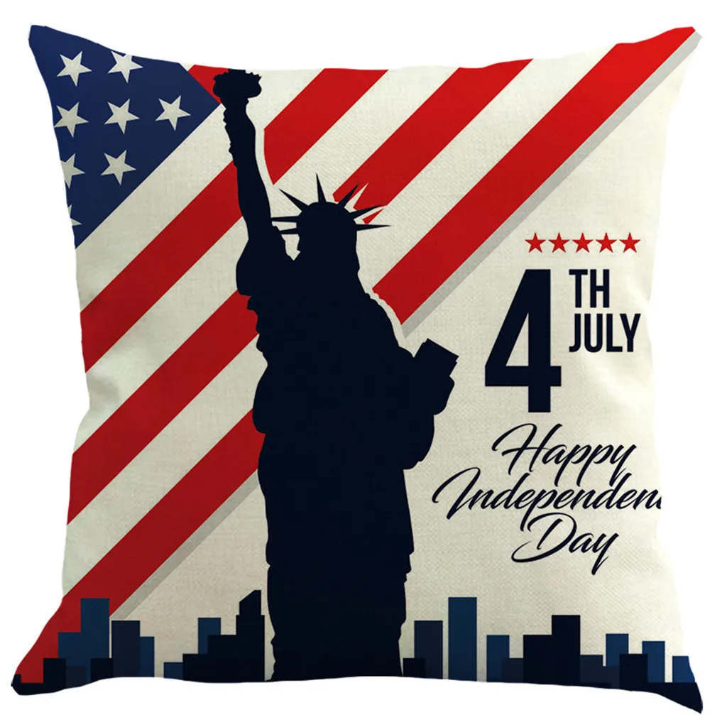 

Decorative cushions for sofa 2019 Independence Day Linen Creative Pillow Personality decoration cozy cushions coussin decoratif