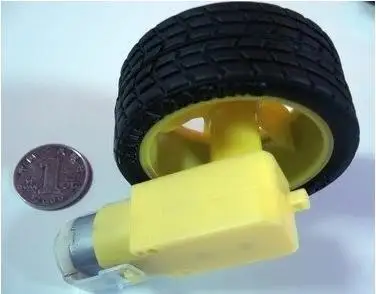 2pcs smart Car Robot Plastic Tire Wheel + DC Gear Motor freeshipping wholesale | Игрушки и хобби