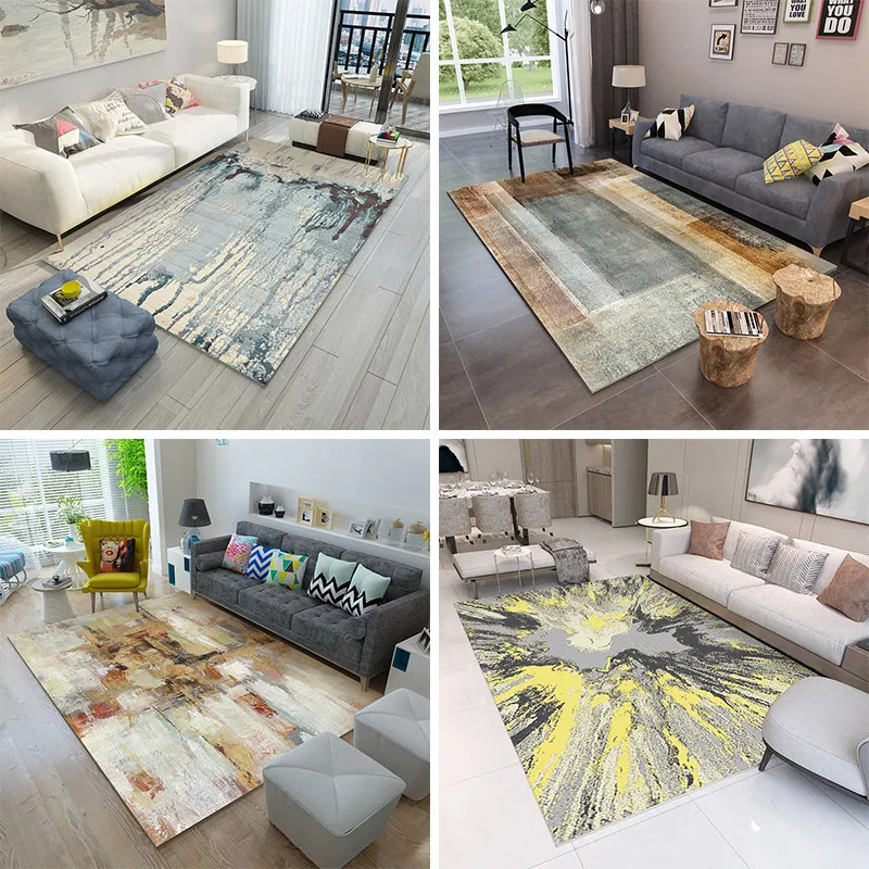  Abstract Art Living Room Carpet Home Decoration Rug Sofa Coffee Table Floor Mat Soft Carpet Bedroom - 32958580583