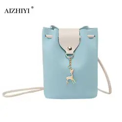 Модные женские туфли олень кулон сумки на плечо из искусственной кожи Crossbody сумка-мешок