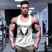 OA Мужская крыла Логотип Спортивная хлопковая фитнес безрукавка для тренировки Топ Мышцы без рукавов рубашка