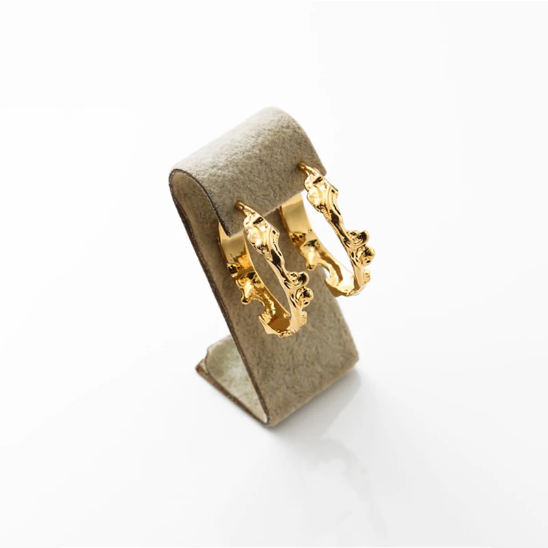 Серьги-кольца Peri'sBox золотого цвета с абстрактным орнаментом, необычные серьги-кольца для женщин, оригинальные серьги с геометрическим рисунком